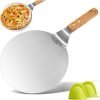 KSENDALO 10″ Pizza Peel with Wooden Handle