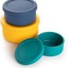 KSENDALO Silicone Bowls with Lids, Set of 3 Reusable Food Storage & Mixing Bowls, 44oz/23.6oz/13.5oz, BPA-Free, Leakproof, Dishwasher Safe, Microwave & Freezer Safe, Multicolor for Home, Camping, Meal Prep (Free Shipping Worldwide)