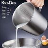 KSENDALO Measuring Cup Stainless Steel,8Cups, 6Cups, 4Cups, 2Cups