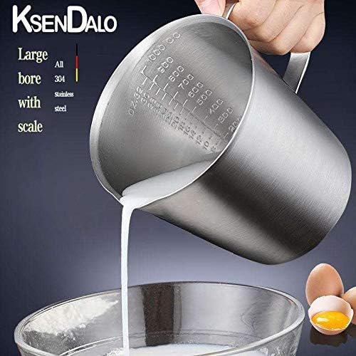 KSENDALO Measuring Cup Stainless Steel,8Cups, 6Cups, 4Cups, 2Cups