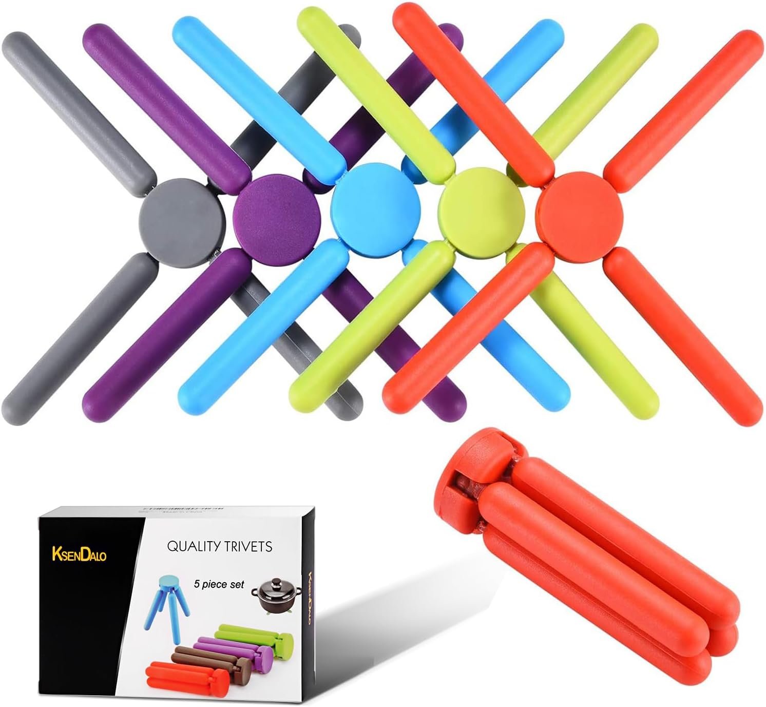 KSENDALO Trivets for Hot Pots and Pans Folding 5 Pack (Free Shipping)