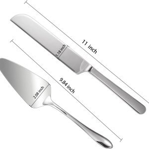 KSENDALO Elegant Wedding Cake Knife Server Set