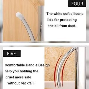 KSENDALO Stainless Steel Olive Oil Dispenser Bottle