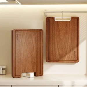 KSENDALO Large Uba Tuba Wood Cutting Board – Solid Hardwood Double-Sided Chopping Board with Deep Juice Groove (Food-Safe Finish, 15.75” × 11.02”)