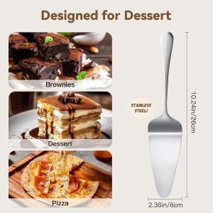 KSENDALO Pie Servers Set Stainless Steel of 2