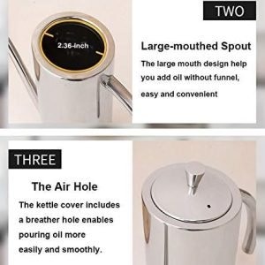 KSENDALO Stainless Steel Olive Oil Dispenser Bottle