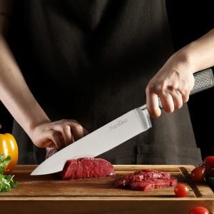 14 Pieces Kitchen Knifes Set with Wooden Block and Sharpener