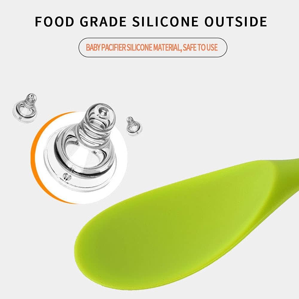 KSENDALO 4 Pack Silicone Rice Spoon, Eco-friendly/Heat-resistant, Works for Rice/Mashed Potato or more, Size: 8.86 x 2.68 inch, Colorful