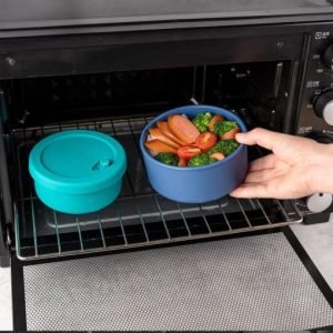 KSENDALO Silicone Food Storage Containers with Lids, Set of 4 (71oz/44oz/23.6oz/13.5oz) – Reusable, Leakproof, Nestable Bowls for Meal Prep, Lunch Box, Travel, Camping, BPA-Free, Multicolor, Microwave & Dishwasher Safe (Free Shipping Worldwide)