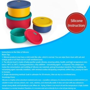 KSENDALO Silicone Food Storage Containers with Lids, Set of 4 (71oz/44oz/23.6oz/13.5oz) – Reusable, Leakproof, Nestable Bowls for Meal Prep, Lunch Box, Travel, Camping, BPA-Free, Multicolor, Microwave & Dishwasher Safe (Free Shipping Worldwide)